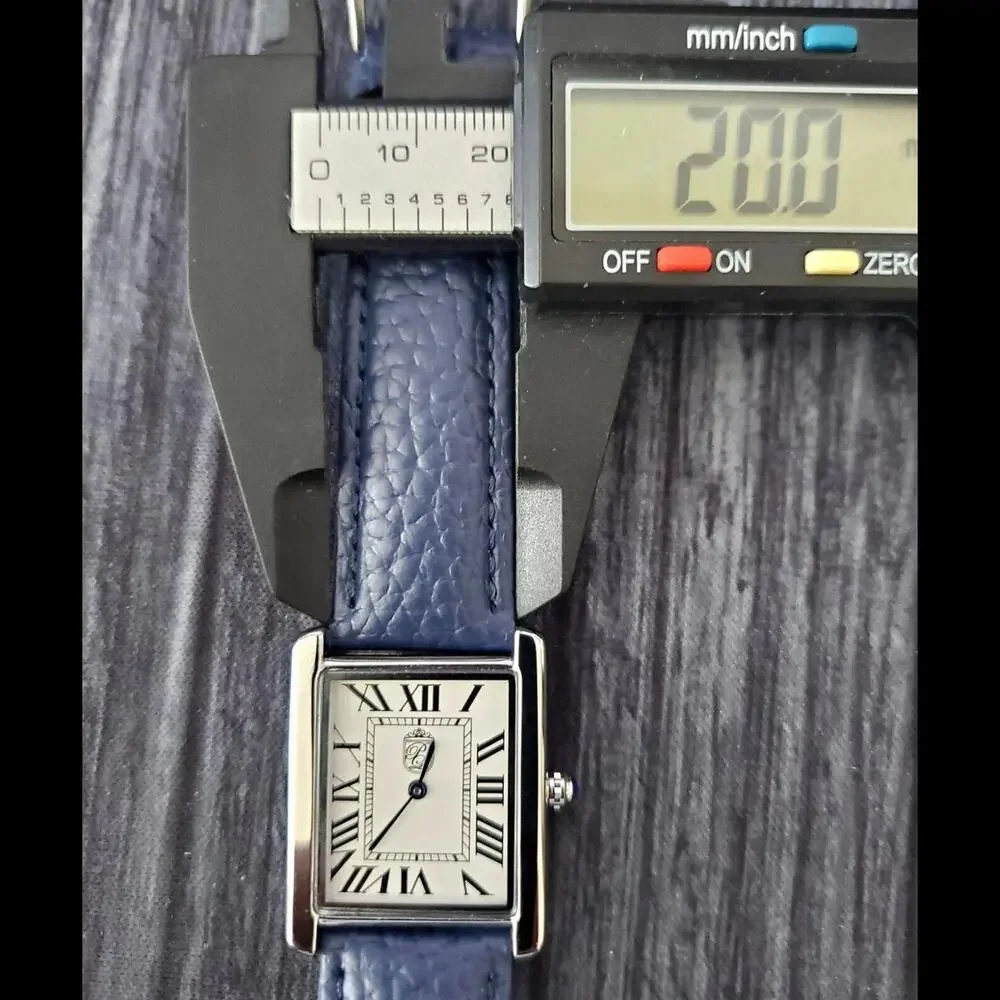 Pierre Lucerne 1888‎ Swiss Vermeil Inspired Tank Watch Blue